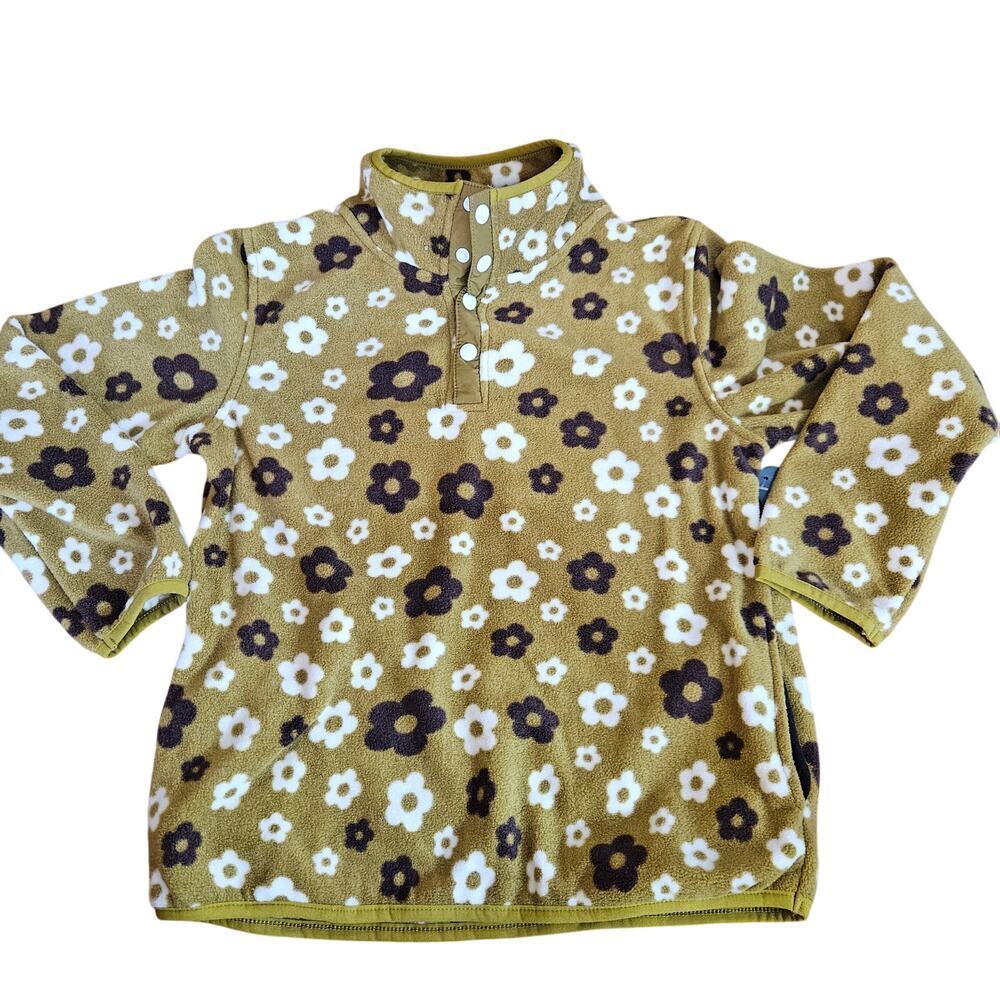 Pulse Floral Girls Pullover Snap Sweatshirt Size 7